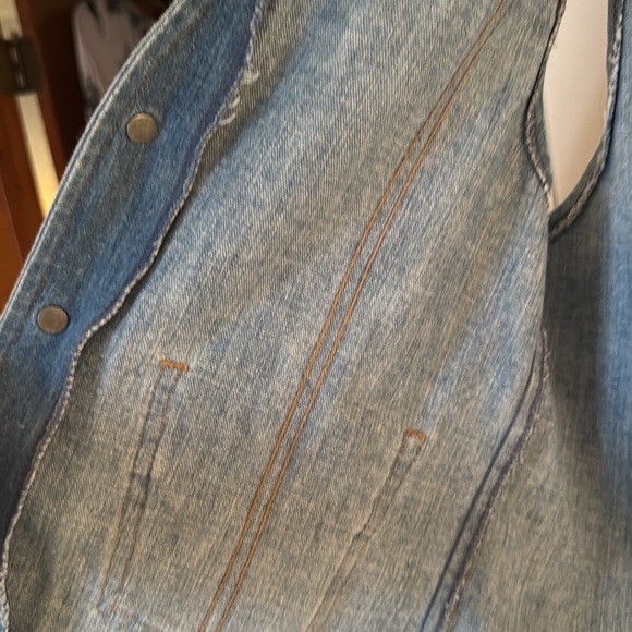 Vintage 60’s-70’s Levi's Blue Orange Tag Denim Vest Size S - Picture 15 of 16